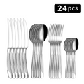 Conjunto de Talheres de Aço inoxidável 24 pçs