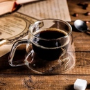 Caneca de Vidro de Parede Dupla Com Alça