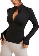 Jaqueta Feminina Atlética Esportiva Manga Comprida com Zíper – (Promoção de Inverno 2025)