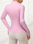 Jaqueta Feminina Atlética Esportiva Manga Comprida com Zíper – (Promoção de Inverno 2025)