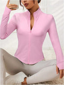 Jaqueta Feminina Atlética Esportiva Manga Comprida com Zíper – (Promoção de Inverno 2025)