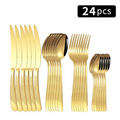 Conjunto de Talheres de Aço inoxidável 24 pçs