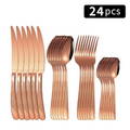 Conjunto de Talheres de Aço inoxidável 24 pçs