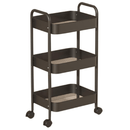 Carrito auxiliar metálico para organizar espacios