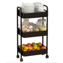 Carrito auxiliar metálico para organizar espacios