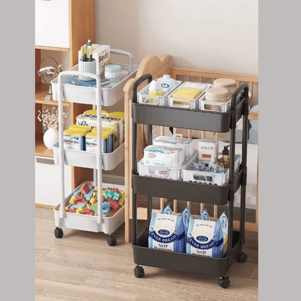 Carrito auxiliar metálico para organizar espacios