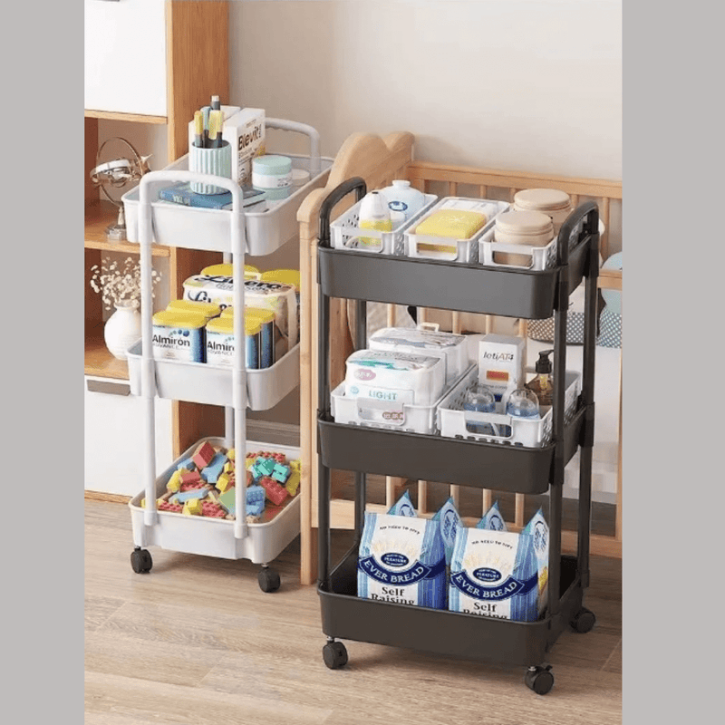 Carrito auxiliar metálico para organizar espacios