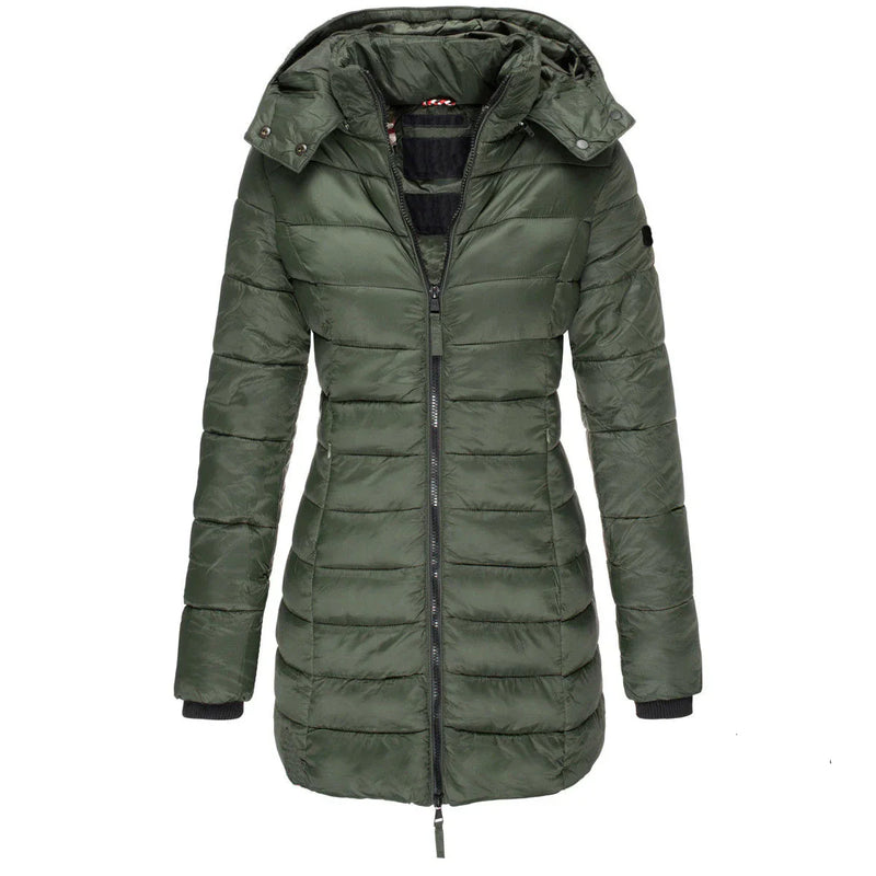 Casaco Feminino de Inverno com Capuz e Zíper - Acolhedor, Elegante e Leve - (Promoção de Inverno 2025)