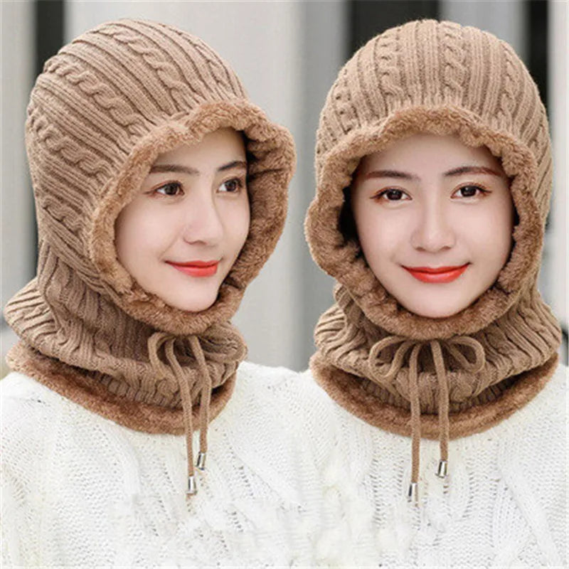 Touca Unissex de Inverno com Protetor de Pescoço e Forro Peluciado – (Promoção de Inverno 2025)