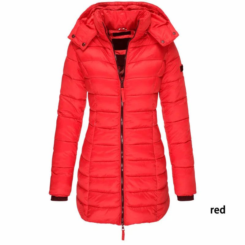 Casaco Feminino de Inverno com Capuz e Zíper - Acolhedor, Elegante e Leve - (Promoção de Inverno 2025)