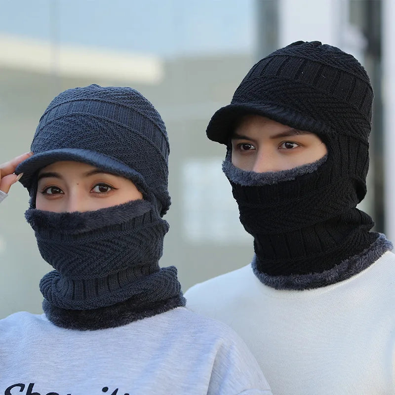 Gorro Masculino de Inverno Estilo Crânio com Proteção Facial e Gola – (Promoção de Inverno 2025)