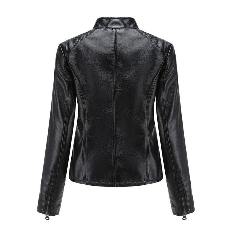 Jaqueta Feminina Estilo Biker com Zíper Luxy - (Promoção de Inverno 2025)