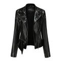 Jaqueta Feminina Estilo Motociclista com Gola Alta - (Promoção de Inverno 2025)