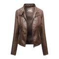 Jaqueta Feminina Slim Black Luxe com Gola Alta Estilo Motociclista - (Promoção de Inverno 2025)