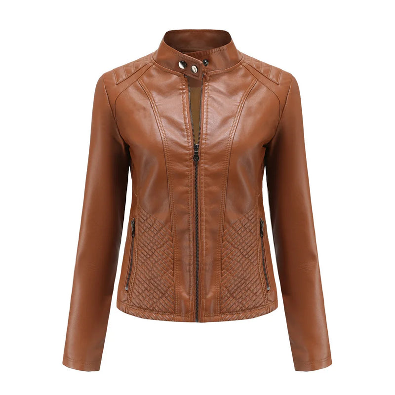 Jaqueta Feminina Estilo Biker com Zíper Luxy - (Promoção de Inverno 2025)