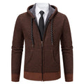Jaqueta Masculina Cardigan com Gola Dobrável Forro Fleece Estilo Vintage – (Promoção de Inverno 2025)
