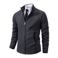 Jaqueta Masculina Cardigan com Gola Dobrável Forro Fleece Estilo Vintage – (Promoção de Inverno 2025)