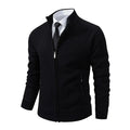 Jaqueta Masculina Cardigan com Gola Dobrável Forro Fleece Estilo Vintage – (Promoção de Inverno 2025)