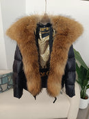 Jaqueta Curta Feminina com Gola Capuz Forro – (Promoção de Inverno 2025)