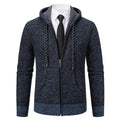 Jaqueta Masculina Cardigan com Gola Dobrável Forro Fleece Estilo Vintage – (Promoção de Inverno 2025)