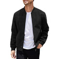 Jaqueta Masculina com Zíper e Gola Alta Casual Retrô – (Promoção de Inverno 2025)