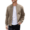 Jaqueta Masculina com Zíper e Gola Alta Casual Retrô – (Promoção de Inverno 2025)