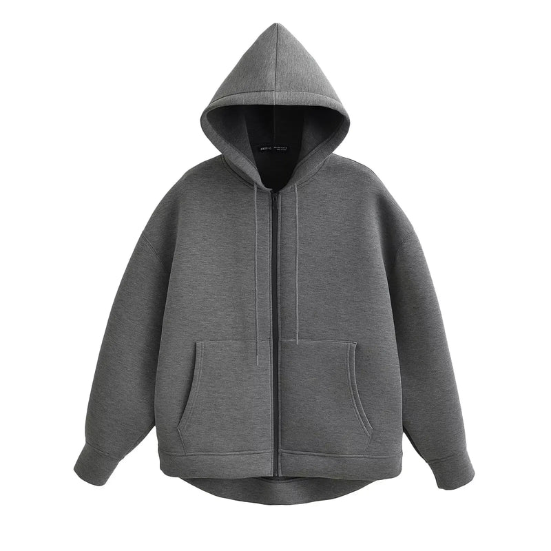 Casaco Feminino com Capuz e Bolsos Oversized - (Promoção de Inverno 2025)