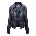 Jaqueta Feminina Slim Black Luxe com Gola Alta Estilo Motociclista - (Promoção de Inverno 2025)
