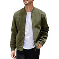 Jaqueta Masculina com Zíper e Gola Alta Casual Retrô – (Promoção de Inverno 2025)