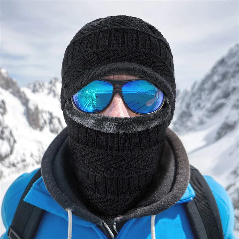 Gorro Masculino de Inverno Estilo Crânio com Proteção Facial e Gola – (Promoção de Inverno 2025)