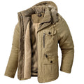 Jaqueta Masculina Tática com Capuz Forro Fleece e Bolsos - (Promoção de Inverno 2025)