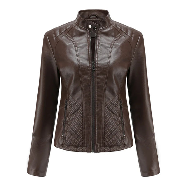 Jaqueta Feminina Estilo Biker com Zíper Luxy - (Promoção de Inverno 2025)