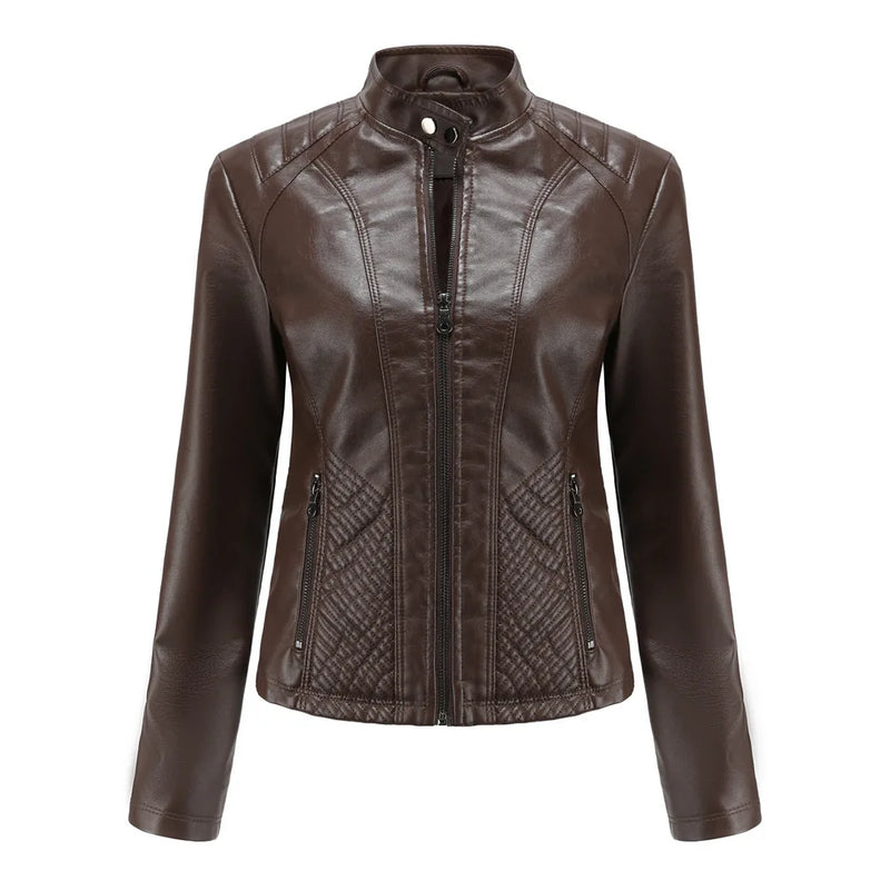 Jaqueta Feminina Estilo Biker com Zíper Luxy - (Promoção de Inverno 2025)