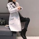 Casaco Longo Feminino de Camurça com Forro Aveludado e Botões – (Promoção de Inverno 2025)