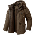 Jaqueta Masculina Tática com Capuz Forro Fleece e Bolsos - (Promoção de Inverno 2025)