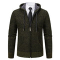 Jaqueta Masculina Cardigan com Gola Dobrável Forro Fleece Estilo Vintage – (Promoção de Inverno 2025)