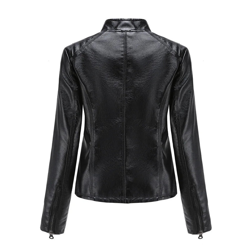 Jaqueta Feminina Estilo Biker com Zíper Luxy - (Promoção de Inverno 2025)