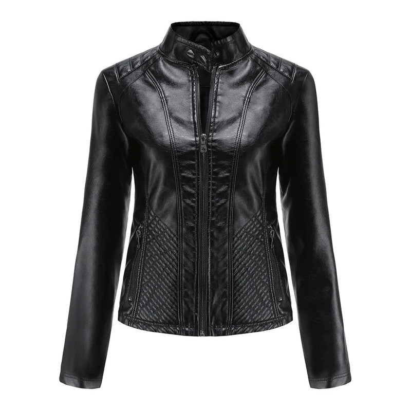 Jaqueta Feminina Estilo Biker com Zíper Luxy - (Promoção de Inverno 2025)