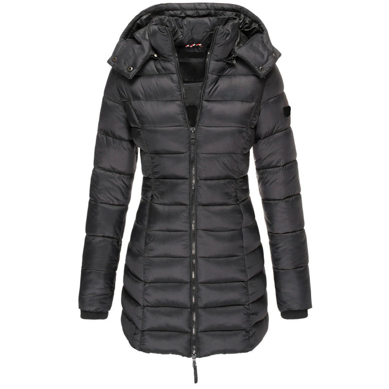 Casaco Feminino de Inverno com Capuz e Zíper - Acolhedor, Elegante e Leve - (Promoção de Inverno 2025)