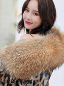 Jaqueta Feminina com Estampa de Oncinha Gola de Lã – (Promoção de Inverno 2025)