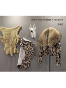 Jaqueta Feminina com Estampa de Oncinha Gola de Lã – (Promoção de Inverno 2025)