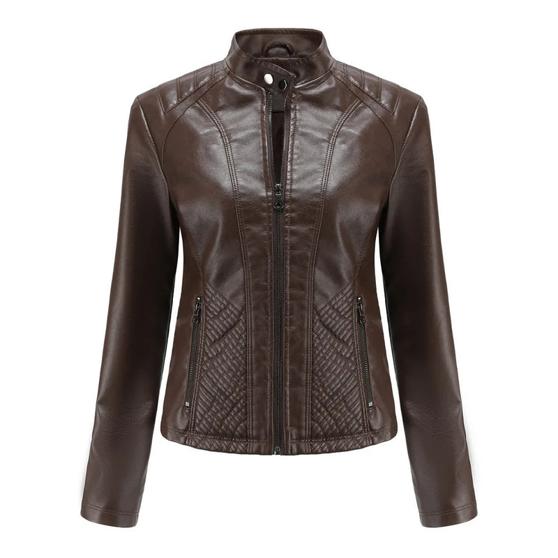 Jaqueta Feminina Estilo Biker com Zíper Luxy - (Promoção de Inverno 2025)