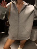 Casaco Feminino com Capuz e Bolsos Oversized - (Promoção de Inverno 2025)