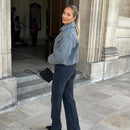 Jaqueta Feminina Curta em Tweed com Zíper - Modelo Cropped - (Promoção de Inverno 2025)