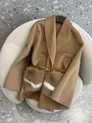 Blusão Feminina de Inverno com Bolsos Toque de Cashmere – (Promoção de Inverno 2025)